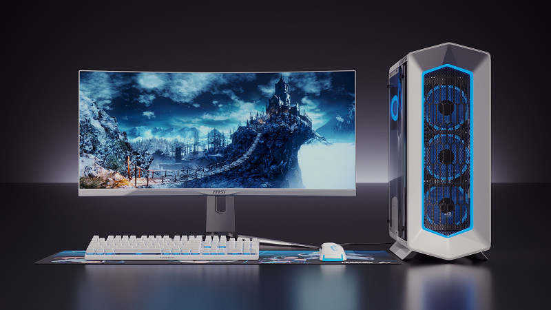 Gamer set 3D Model .c4d .max .obj .3ds .fbx .stl .blend