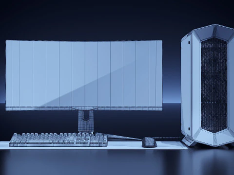 Gamer set 3D Model