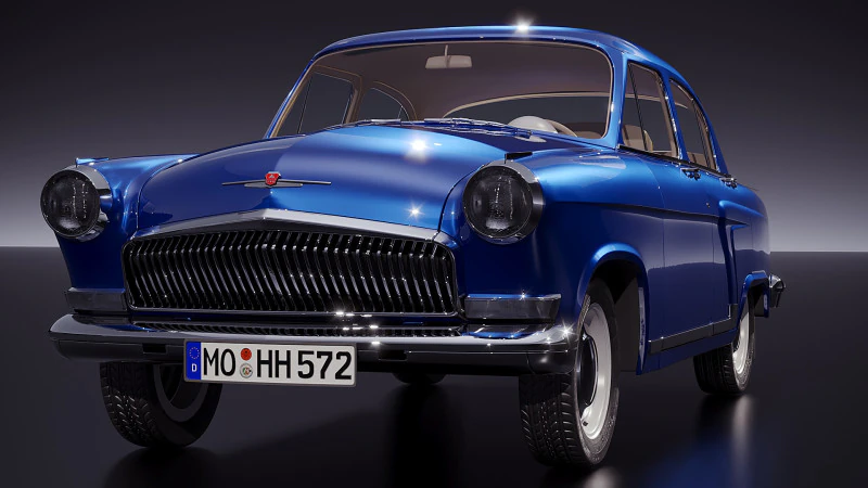 Газ 21 Волга 3D Модель .c4d .max .obj .3ds .fbx .stl .blend 