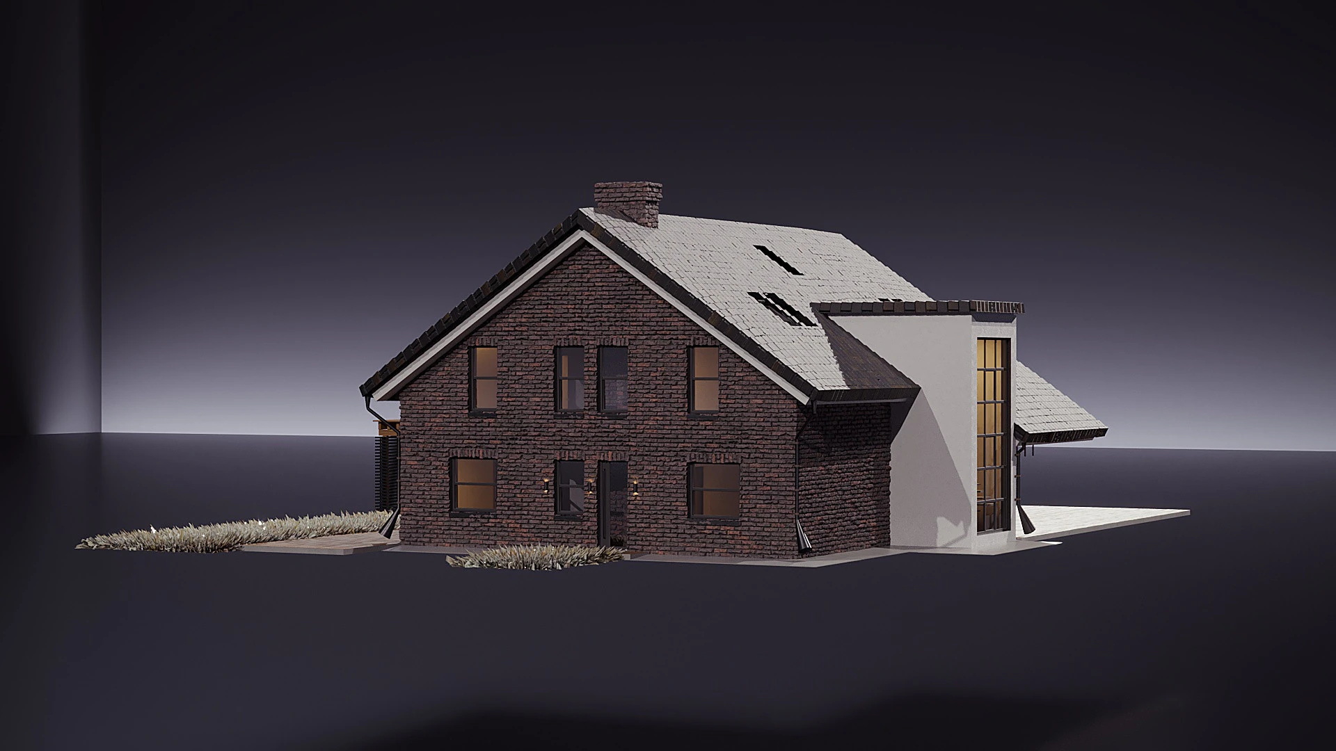 Modern house 3D Model .c4d .max .obj .3ds .fbx .stl .blend 