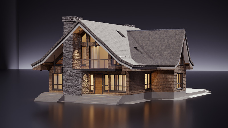 Modern house 00 3D Model .c4d .max .obj .3ds .fbx .stl .blend 