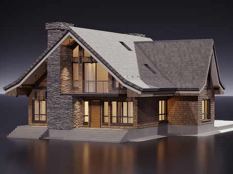 Nowoczesny dom 00 Model 3D