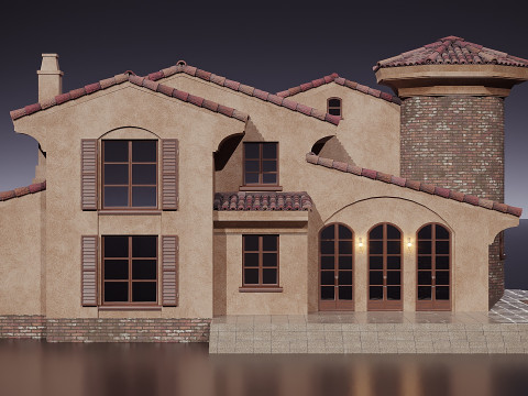 Willa hiszpańska Model 3D