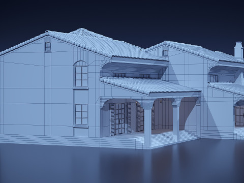Spanish villa 3D Model