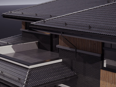 Two storey cottage with metal roofing 3D Model