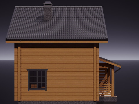 Wood House 3D Model
