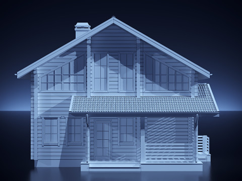 Wood House 3D Model