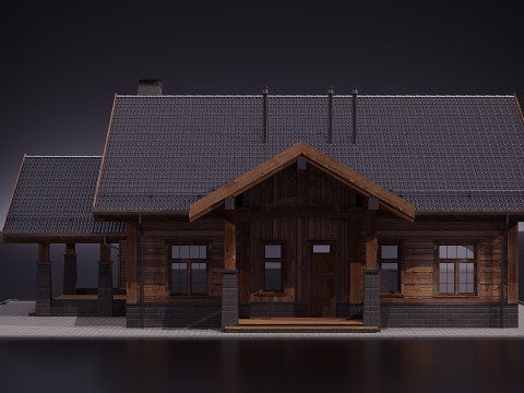 Wooden House 3D Model