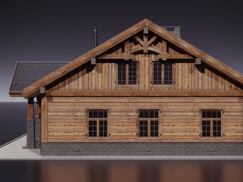 Wooden House 3D Model