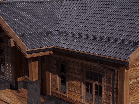 Wooden House 3D Model