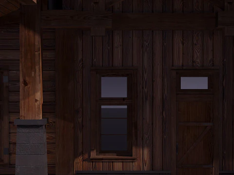 Wooden House 3D Model