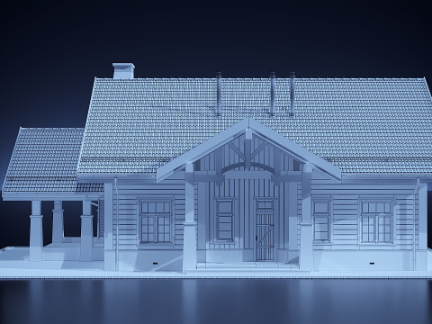 Wooden House 3D Model