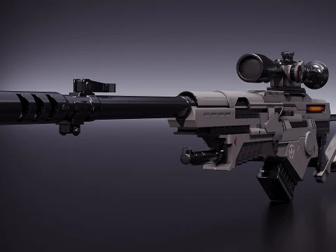 Assault rifle 3D Model