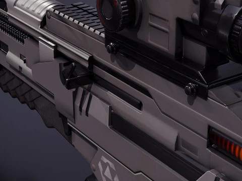 Assault rifle 3D Model