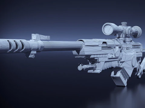 Assault rifle 3D Model