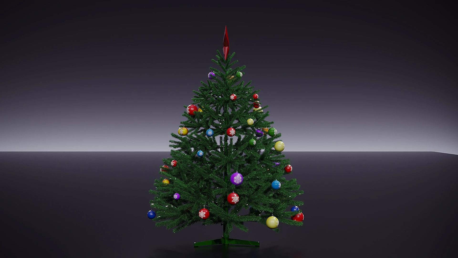 Christmas Tree 00 3D Model .c4d .max .obj .3ds .fbx .stl .blend 