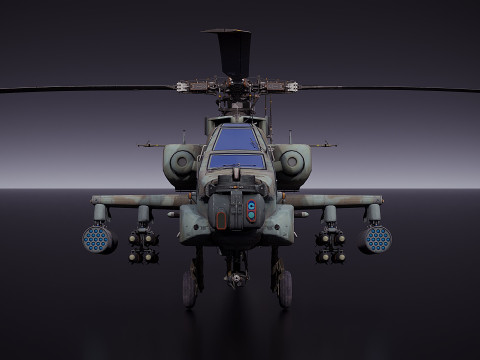 Elicottero AH64A Modello 3D