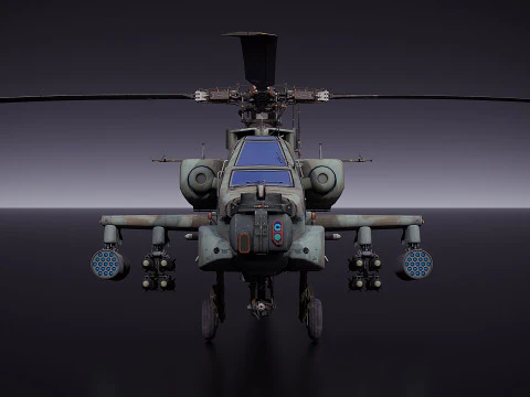 AH64A helicopter 3D Model
