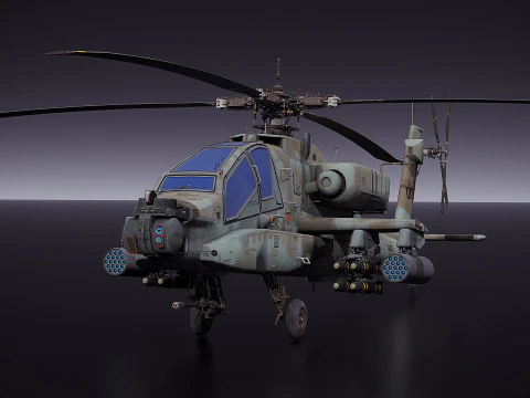 AH64A helicopter 3D Model