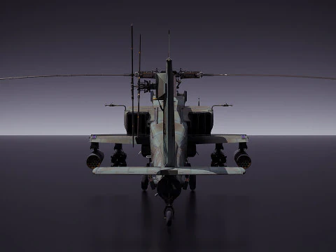 AH64A helicopter 3D Model