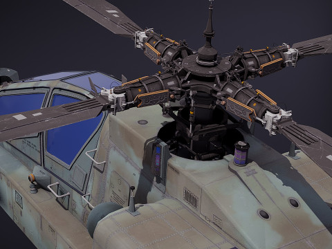 Elicottero AH64A Modello 3D