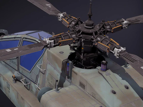 AH64A helicopter 3D Model