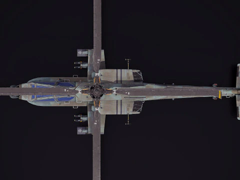 AH64A helicopter 3D Model