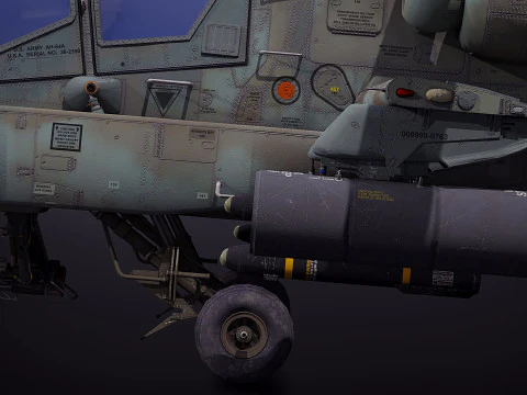 AH64A helicopter 3D Model