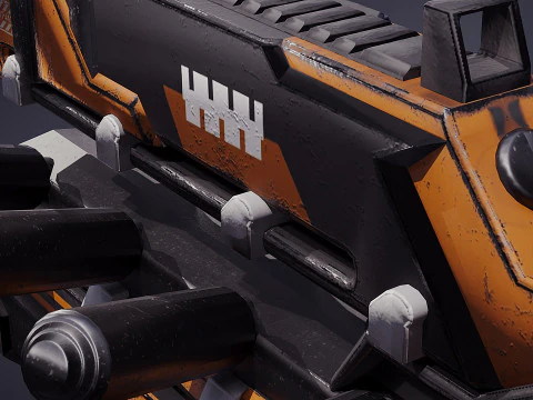 Cyborg weapon model 3D Model