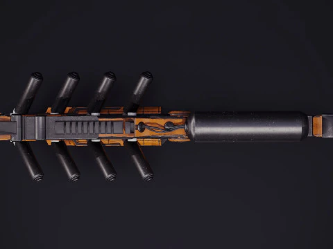 Cyborg weapon model 3D Model