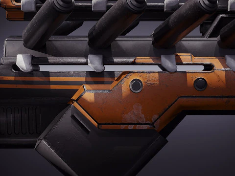 Cyborg weapon model 3D Model