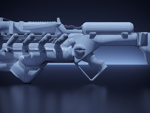 Modelo de arma cyborg Modelo 3D