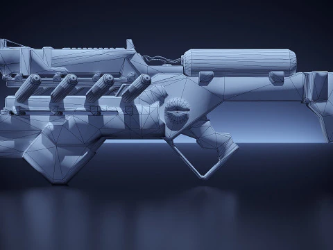 Cyborg weapon model 3D Model
