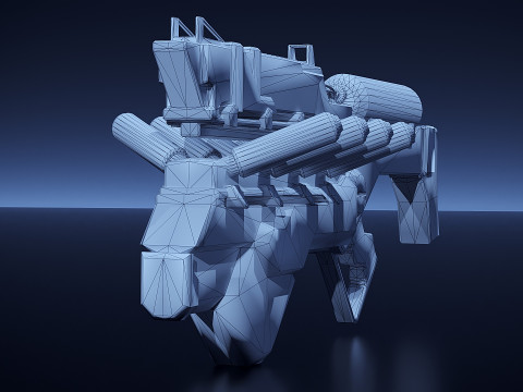 Modelo de arma cyborg Modelo 3D