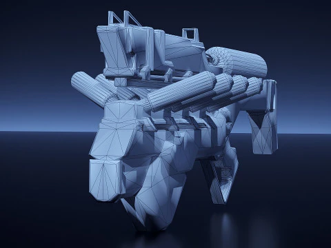Cyborg weapon model 3D Model
