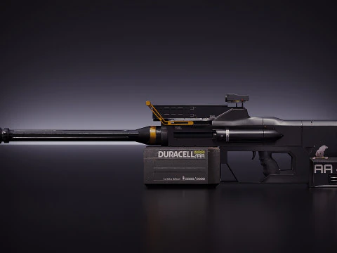 Fusil Duracell Modèle 3D