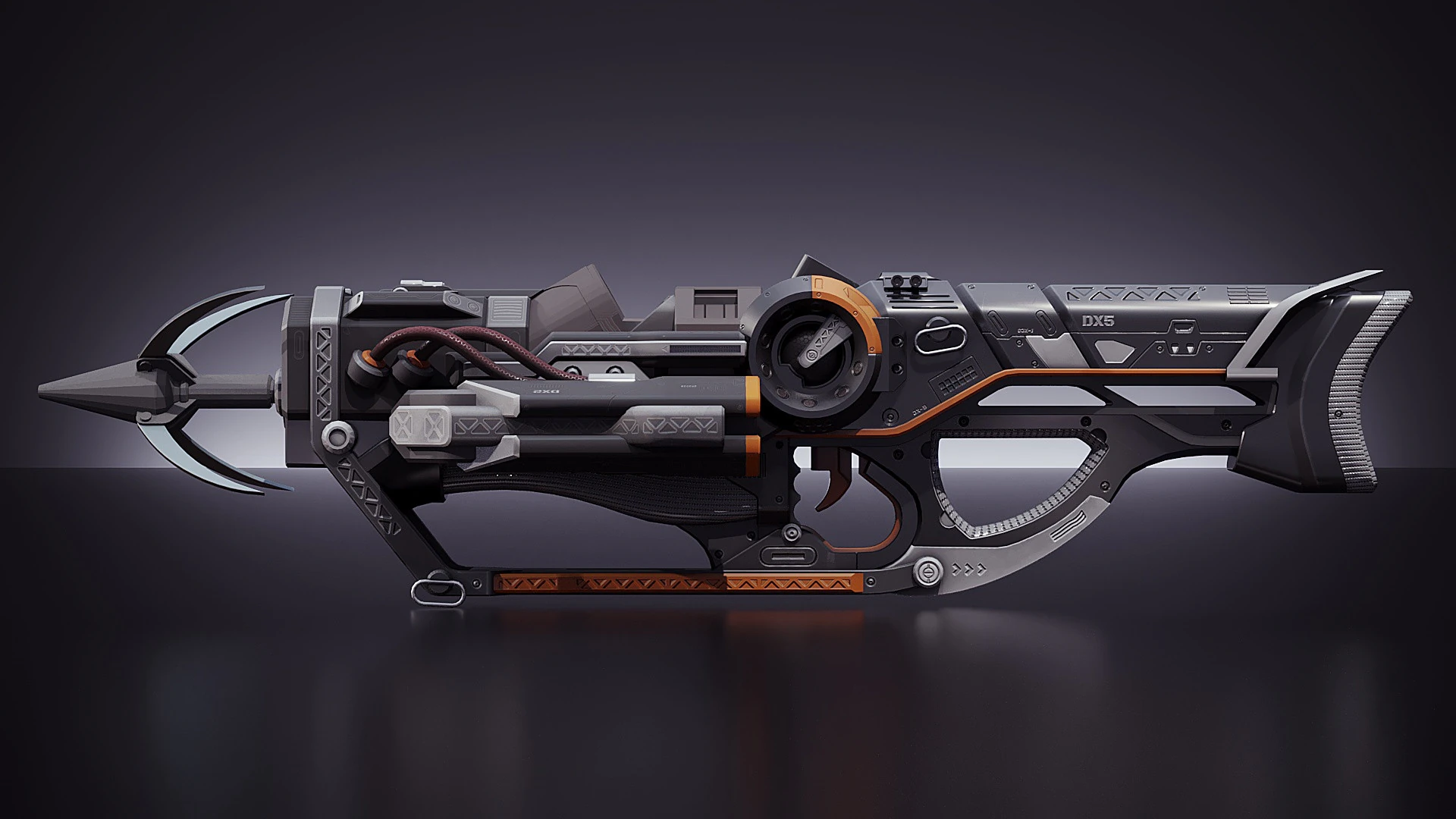 DX5 Mobility Rifle 3D Model .c4d .max .obj .3ds .fbx .stl .blend 