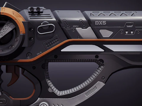 DX5 Mobility Rifle 3D Model