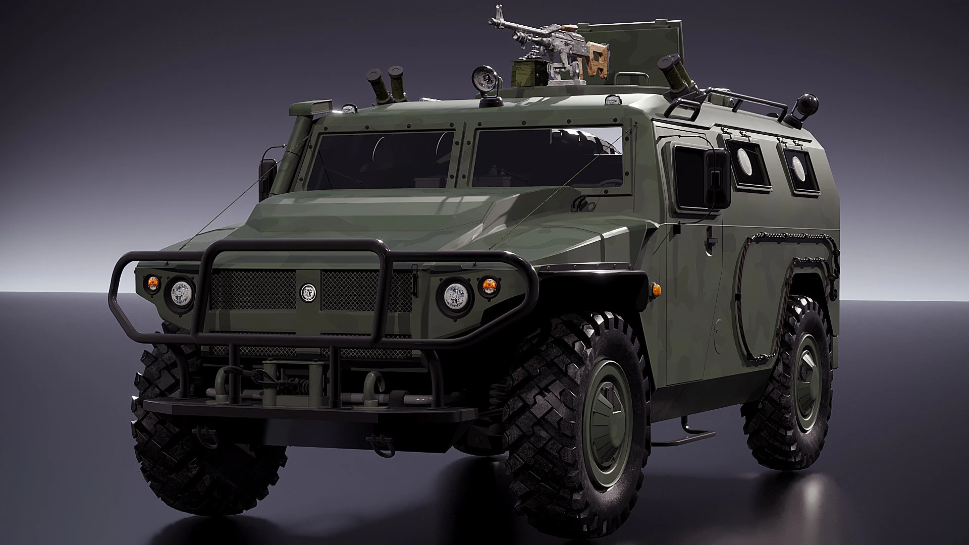 Gaz Tiger M 23115 3D Model .c4d .max .obj .3ds .fbx .stl .blend 