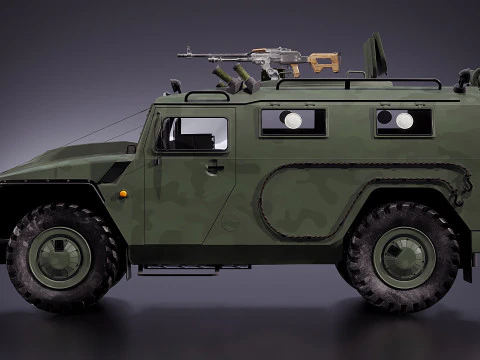 Gaz Tiger M 23115 3D Model