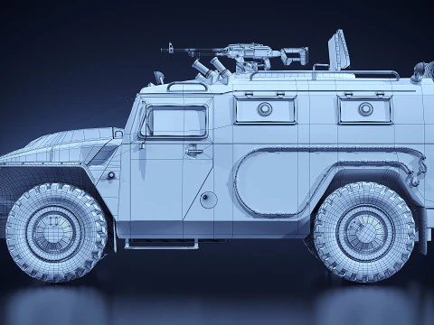Gaz Tiger M 23115 3D Model
