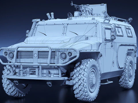 Gaz Tiger M 23115 3D Model