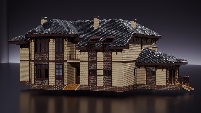 Rumah Model 3D .c4d .max .obj .3ds .fbx .stl .blend