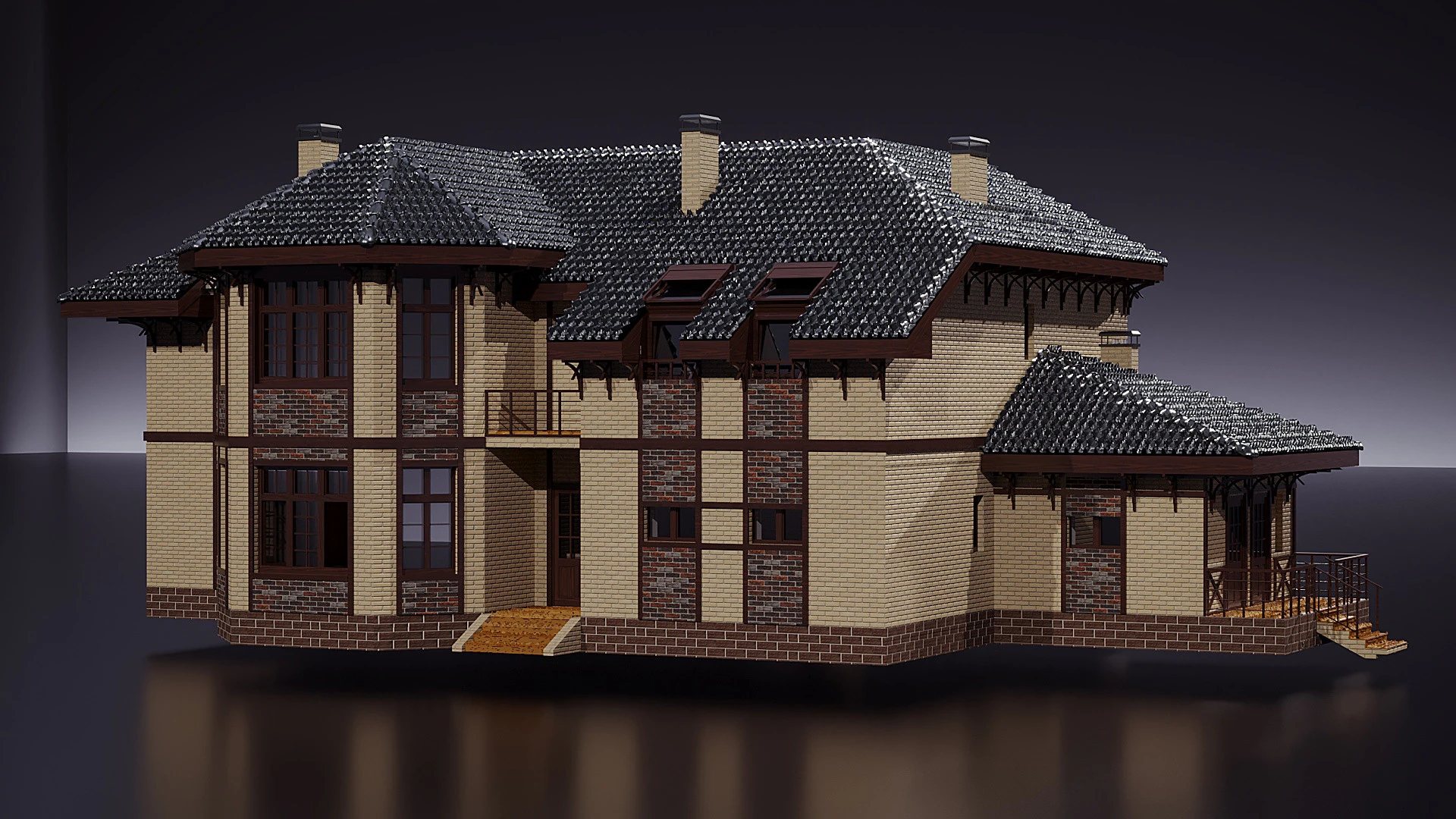 House 3D Model .c4d .max .obj .3ds .fbx .stl .blend 