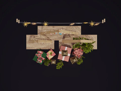 New year decor 3D Model