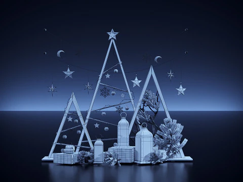 New year decor 3D Model