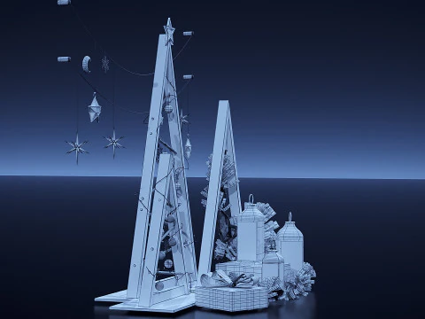 New year decor 3D Model