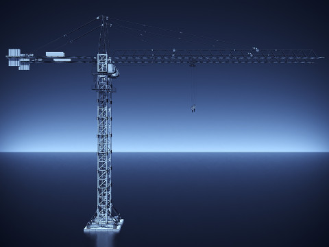 menara derek Model 3D