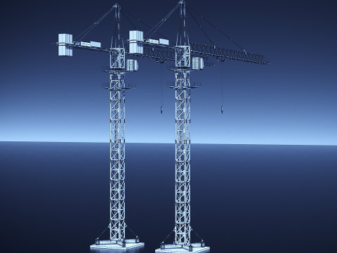 menara derek Model 3D