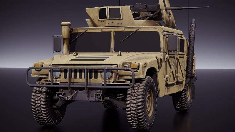 Humvee Modello 3D .c4d .max .obj .3ds .fbx .stl .blend
